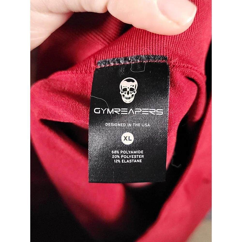 Gymreaper Infinity Seamless Shorts XL Womens Red Stretch Gym Fitness Scrunch Fit